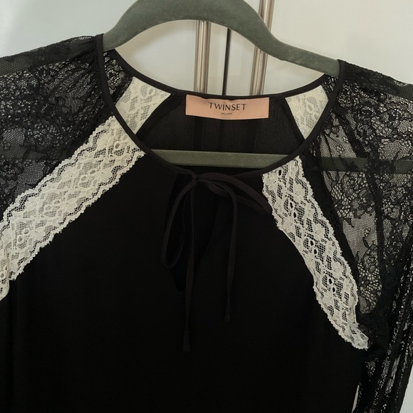 TwinSet black lace dress - Picture 2 of 3